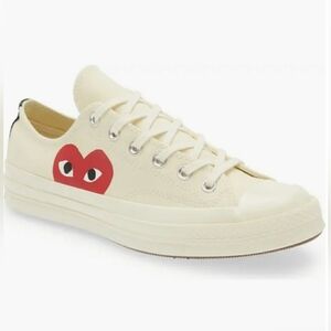 x Converse Chuck Taylor Hidden Heart Low Top Sneaker size8 white